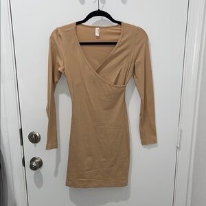 American Apparel Tan Long Sleeve Dress size medium